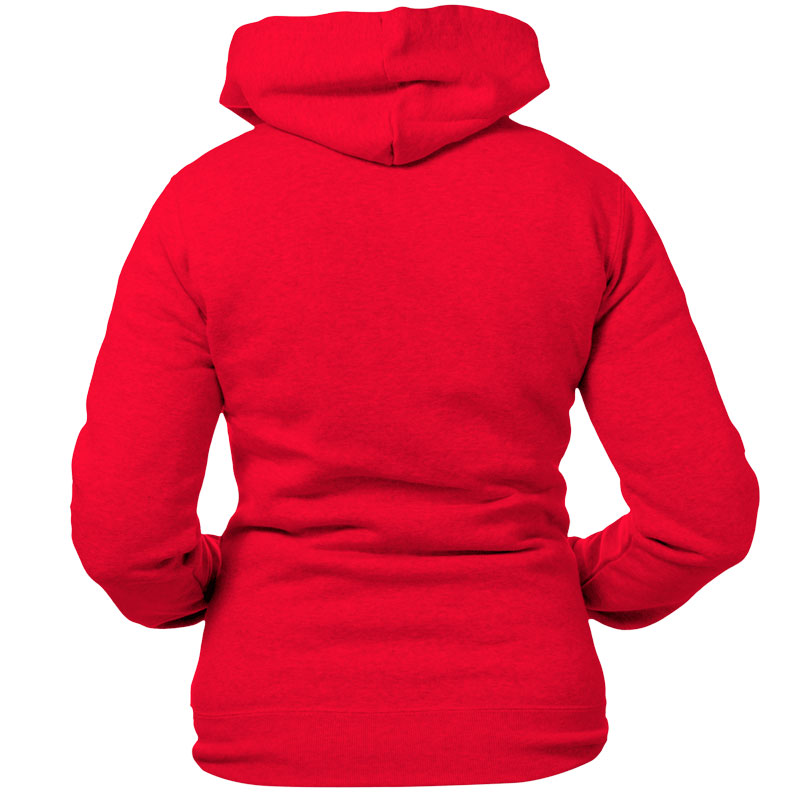 Sudadera Capucha Cremallera Contrastada Mujer Trasero